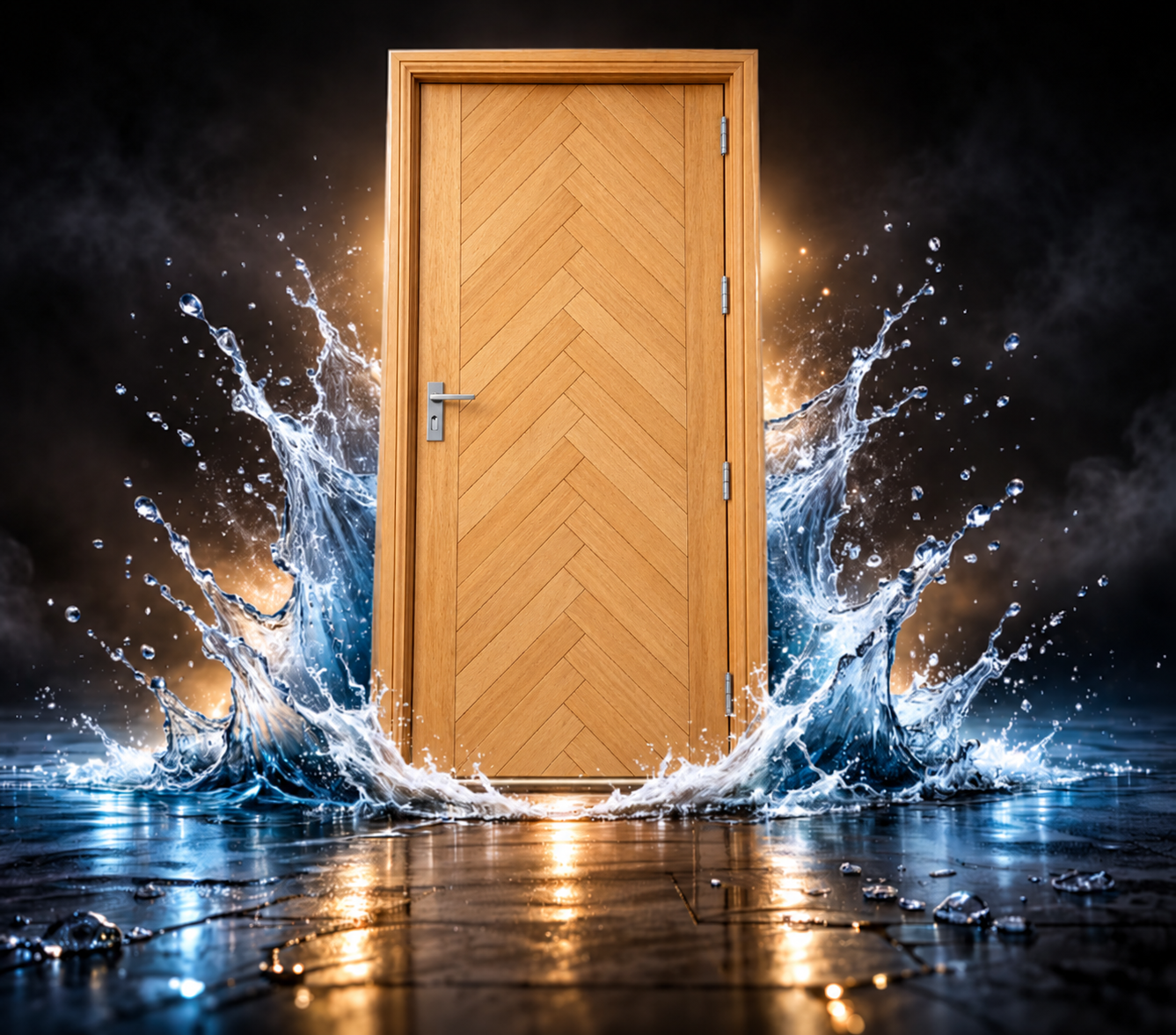 Waterproof WPC Door Feature
